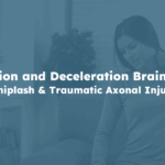 Woman in doctors office with whiplash symptoms — Acceleration and Deceleration Brain Injuries Whiplash & Traumatic Axonal Injury