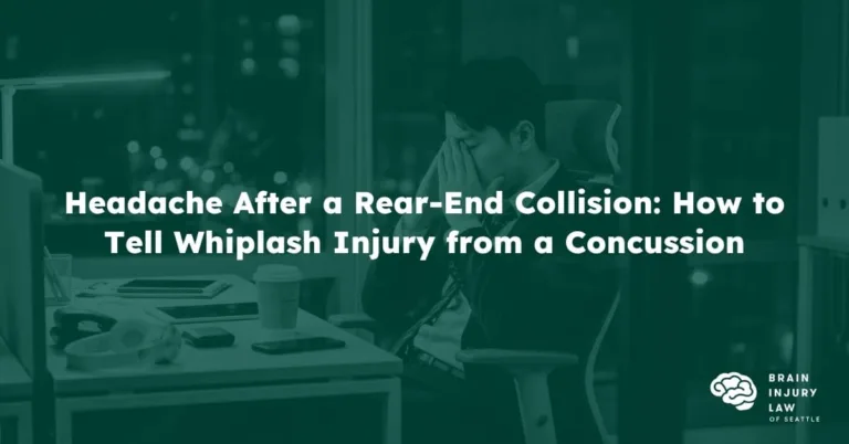 Headache After a Rear-End Collision: How to Tell Whiplash Injury from a Concussion